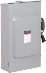 Square D - 200 Amp, 240 VAC, 2 Pole Fused Safety Switch - NEMA 3R, 15 hp at 240 VAC (Single Phase), 60 hp at 240 VAC (Triple Phase), DPST Contact Form - Apex Tool & Supply
