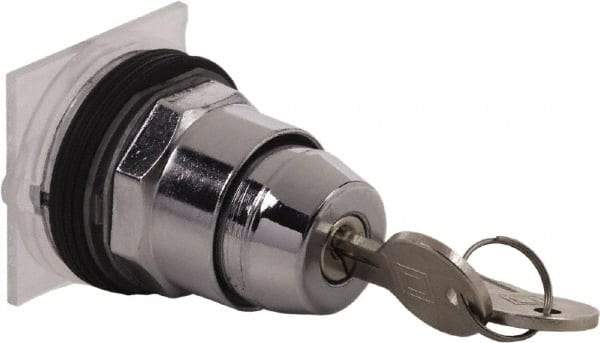 Schneider Electric - 1.18 Inch Mount Hole, 3 Position, Knob and Pushbutton Operated, Selector Switch Only - Black, Maintained (MA), without Contact Blocks, Weatherproof and Dust and Oil Resistant - Apex Tool & Supply