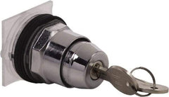 Schneider Electric - 1.18 Inch Mount Hole, 3 Position, Knob and Pushbutton Operated, Selector Switch Only - Black, Maintained (MA), without Contact Blocks, Weatherproof and Dust and Oil Resistant - Apex Tool & Supply