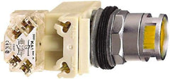 Schneider Electric - 30mm Mount Hole, Flush, Pushbutton Switch - Octagon, Amber Pushbutton, Illuminated, Momentary (MO) - Apex Tool & Supply