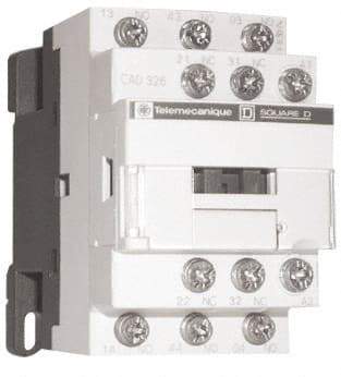 Schneider Electric - 2NC/3NO, 24 VAC at 50/60 Hz Control Relay - 17 V - Apex Tool & Supply