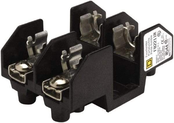 Square D - 2 Pole, 250 Volt, 30 Amp, Surface Mount Fuse Holder - Compatible with R Class Fuse - Apex Tool & Supply