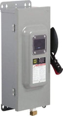 Square D - 100 Amp, 600 VAC/VDC, 3 Pole Fused Safety Switch - NEMA 12 & 3R, 30 hp at 480 VAC (Single Phase), 75 hp at 600 VAC, 50 hp at 600 VDC (Triple Phase) - Apex Tool & Supply