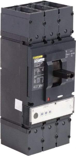 Square D - 400 Amp, 600 VAC, 3 Pole, Panel Mount Molded Case Circuit Breaker - Electronic Trip, Multiple Breaking Capacity Ratings, 2 AWG - Apex Tool & Supply