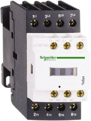 Schneider Electric - 4 Pole, 24 Coil VAC at 50/60 Hz, 32 Amp at 440 VAC, Nonreversible IEC Contactor - Bureau Veritas, CCC, CSA, CSA C22.2 No. 14, DNV, EN/IEC 60947-4-1, EN/IEC 60947-5-1, GL, GOST, LROS, RINA, RoHS Compliant, UL 508, UL Listed - Apex Tool & Supply