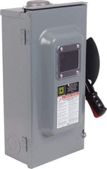 Square D - 60 Amp, 600 V, 3 Pole Nonfused Safety Switch - NEMA 3R, 1 & 3 Phase, 30 hp at 600 VAC (Single Phase), 60 hp at 60 VAC (Triple Phase), 3PST Contact Form - Apex Tool & Supply
