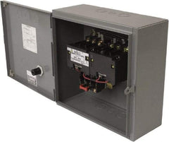 Square D - 110 Coil VAC at 50 Hz, 120 Coil VAC at 60 Hz, 45 Amp, NEMA Size 2, Reversible Enclosed Enclosure NEMA Motor Starter - 3 Phase hp: 10 at 200 VAC, 15 at 230 VAC, 25 at 460 VAC, 25 at 575 VAC, 1 Enclosure Rating - Apex Tool & Supply