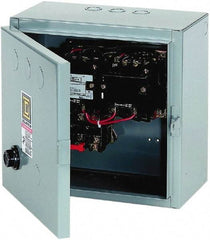 Square D - 208 Coil VAC at 60 Hz, 9 Amp, Reversible Enclosed Enclosure NEMA Motor Starter - 3 Phase hp: 1-1/2 at 200 VAC, 1-1/2 at 230 VAC, 2 at 460 VAC, 2 at 575 VAC, 1 Enclosure Rating - Apex Tool & Supply