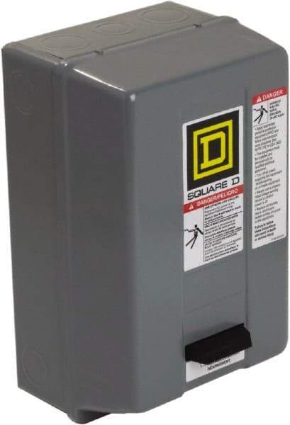 Square D - 220 Coil VAC at 50 Hz, 240 Coil VAC at 60 Hz, 18 Amp, Nonreversible Enclosed Enclosure NEMA Motor Starter - 2 hp at 1 Phase, 1 Enclosure Rating - Apex Tool & Supply