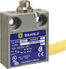 Square D - SPDT, NC/NO, 240 VAC, Prewired Terminal, Plunger Actuator, General Purpose Limit Switch - 1 NEMA Rating, IP20 IPR Rating, 18 Ounce Operating Force - Apex Tool & Supply