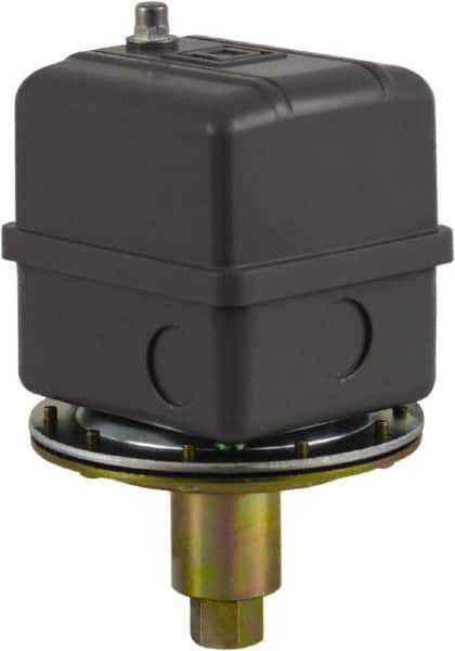 Square D - 1 NEMA Rated, DPST, 18 inHg to 23 inHg, Vacuum Switch Pressure and Level Switch - Adjustable Pressure, 480 VAC, Screw Terminal - Apex Tool & Supply