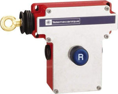 Telemecanique Sensors - 10 Amp, NO/NC Configuration, Left Hand Operation, Rope Operated Limit Switch - Pushbutton Reset, Cable Pull, No Pilot Light, 300 VAC - Apex Tool & Supply