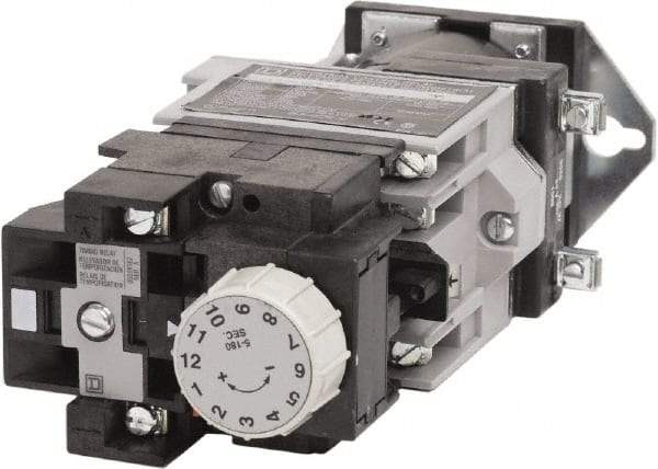 Square D - Time Delay Relay - 5 & 10 Contact Amp, 24 VDC - Apex Tool & Supply