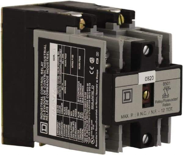 Square D - 2NO, 600 VAC Control Relay - Panel Mount - Apex Tool & Supply