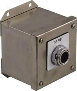 Schneider Electric - 1 Operator, Projecting Pushbutton Control Station - Auto, Hand, Off (Legend), Maintained Switch, NO/NC Contact, NEMA 1, 13, 3, 4 - Apex Tool & Supply