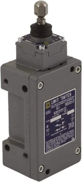 Square D - DPDT, 2NC/2NO, 600 Volt, Screw Terminal, Plunger Actuator, General Purpose Limit Switch - 1, 2, 4, 6, 12, 13, 6P NEMA Rating, IP67 IPR Rating - Apex Tool & Supply