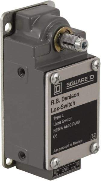 Square D - DPDT, NC/NO, 600 Volt, Screw Terminal, Rotary Head Actuator, General Purpose Limit Switch - 1, 2, 4, 12, 13 NEMA Rating, IP67 IPR Rating - Apex Tool & Supply