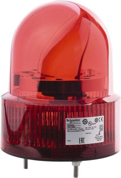 Schneider Electric - 12 VAC/VDC, 250 mAmp, Rotating Beacon LED Light - Surface Mounted, 6.61 Inch High, 120mm Diameter, 138 Flashes per min - Apex Tool & Supply