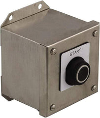 Schneider Electric - 1 Operator, Pushbutton Control Station - Stop (Legend), Momentary Switch, NC Contact, NEMA 1, 13, 3, 4 - Apex Tool & Supply