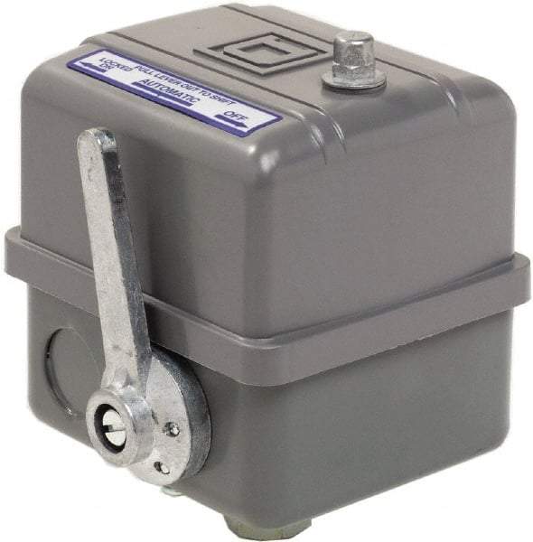 Square D - 1, 7, 9 and 3R NEMA Rated, 80 to 100 psi, Electromechanical Pressure and Level Switch - Adjustable Pressure, 575 VAC, L1-T1, L2-T2 Terminal, For Use with Square D Pumptrol - Apex Tool & Supply