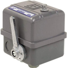 Square D - 1, 7, 9 and 3R NEMA Rated, 80 to 100 psi, Electromechanical Pressure and Level Switch - Adjustable Pressure, 575 VAC, L1-T1, L2-T2 Terminal, For Use with Square D Pumptrol - Apex Tool & Supply