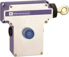 Telemecanique Sensors - 10 Amp, 2NO/2NC Configuration, Right Hand Operation, Rope Operated Limit Switch - Pushbutton Reset, Cable Pull, 300 VAC - Apex Tool & Supply