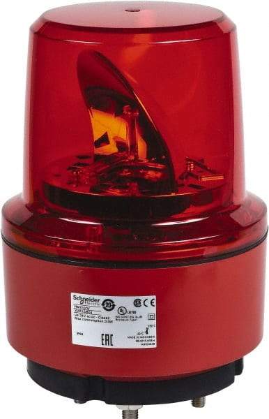 Schneider Electric - 24 VDC, 125 mAmp, Rotating Beacon LED Light - Surface Mounted, 7.05 Inch High, 130mm Diameter, 162 Flashes per min - Apex Tool & Supply