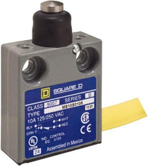 Square D - SPDT, NC/NO, 240 VAC, Prewired Terminal, Plunger Actuator, General Purpose Limit Switch - 1, 2, 4, 6, 6P NEMA Rating, IP67 IPR Rating, 80 Ounce Operating Force - Apex Tool & Supply