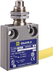 Square D - SPDT, NC/NO, 240 VAC, Prewired Terminal, Plunger Actuator, General Purpose Limit Switch - 1, 2, 4, 6, 6P NEMA Rating, IP67 IPR Rating, Panel Mount, 80 Ounce Operating Force - Apex Tool & Supply