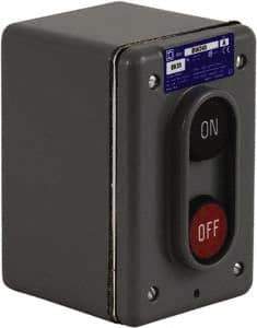 Schneider Electric - 2 Operator, Flush Pushbutton Control Station - Off, On (Legend), Momentary Switch, NO/NC Contact, NEMA 1, 4 - Apex Tool & Supply