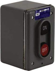 Schneider Electric - 2 Operator, Flush Pushbutton Control Station - Off, On (Legend), Momentary Switch, NO/NC Contact, NEMA 1, 4 - Apex Tool & Supply