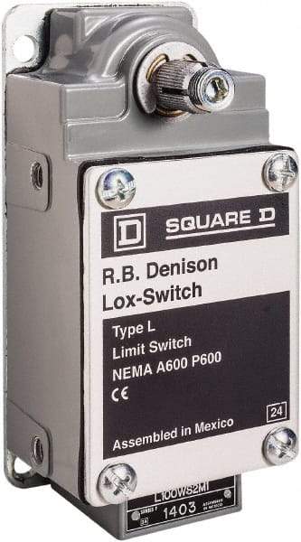 Square D - 3PDT, 3NO, 600 Volt, Screw Terminal, Rotary Spring Return Actuator, General Purpose Limit Switch - 1, 2, 4, 12, 13 NEMA Rating, IP67 IPR Rating - Apex Tool & Supply
