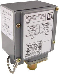 Square D - 4, 13 and 4X NEMA Rated, SPDT, 3 to 150 psi, Electromechanical Pressure and Level Switch - Fixed Pressure, 120 VAC at 6 Amp, 125 VDC at 0.22 Amp, 240 VAC at 3 Amp, 250 VDC at 0.27 Amp, 1/4 Inch Connector, Screw Terminal, For Use with 9012G - Apex Tool & Supply
