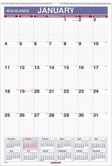 AT-A-GLANCE - 12 Sheet, 5-1/2 x 8-1/2", Wall Calendar - White - Apex Tool & Supply