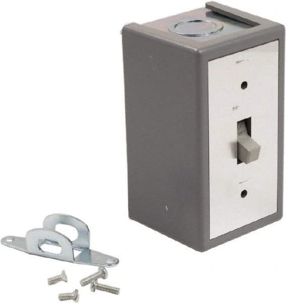 Square D - 3 Poles, 30 Amp, NEMA, Enclosed Toggle Manual Motor Starter - 1 hp at 90 VDC, 10 hp at 460 VAC, 10 hp at 575 VAC, 1-1/2 hp at 230 VDC, 2 hp at 115 VAC, 2 hp at 115 VDC & 7-1/2 hp at 230 VAC - Apex Tool & Supply