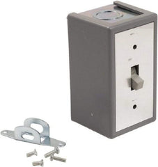 Square D - 3 Poles, 30 Amp, NEMA, Enclosed Toggle Manual Motor Starter - 1 hp at 90 VDC, 10 hp at 460 VAC, 10 hp at 575 VAC, 1-1/2 hp at 230 VDC, 2 hp at 115 VAC, 2 hp at 115 VDC & 7-1/2 hp at 230 VAC - Apex Tool & Supply