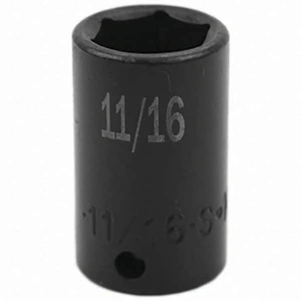 SK - Impact Socket - 3/8"DR 6PT 11/16" SEMI-DEEP IMPACT SOCKET - Apex Tool & Supply