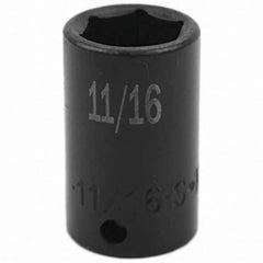 SK - Impact Socket - 3/8"DR 6PT 11/16" SEMI-DEEP IMPACT SOCKET - Apex Tool & Supply