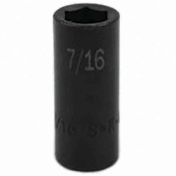 SK - Impact Socket - 3/8"DR 6PT 7/16" SEMI-DEEP IMPACT SOCKET - Apex Tool & Supply