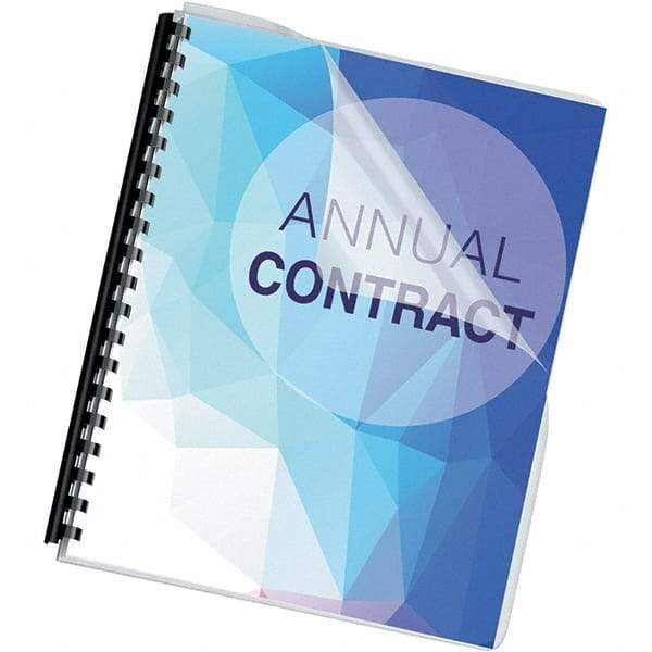 FELLOWES - Clear PVC Binding Machine Report Cover - 8-3/4 x 11-1/4" - Apex Tool & Supply