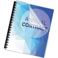 FELLOWES - Clear PVC Binding Machine Report Cover - 8-3/4 x 11-1/4" - Apex Tool & Supply