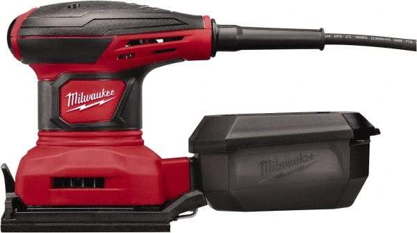 Milwaukee Tool - 14,000 OPM, Electric Orbital Sander - Rectangular, Palm Sander, 3 Amps - Apex Tool & Supply