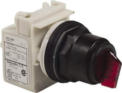 Schneider Electric - 30mm Mount Hole, 3 Position, Knob Operated, Selector Switch Only - Momentary (MO), Nonilluminated, without Contact Blocks, Shock and Vibration Resistant - Apex Tool & Supply