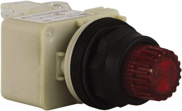 Schneider Electric - 30mm Mount Hole, Extended Straight, Pushbutton Switch with Contact Block - Red Pushbutton, Momentary (MO) - Apex Tool & Supply