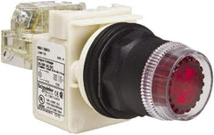 Schneider Electric - 30mm Mount Hole, Extended Straight, Pushbutton Switch with Contact Block - Red Pushbutton, Momentary (MO) - Apex Tool & Supply