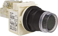 Schneider Electric - 30mm Mount Hole, Extended Straight, Pushbutton Switch with Contact Block - Green Pushbutton, Momentary (MO) - Apex Tool & Supply