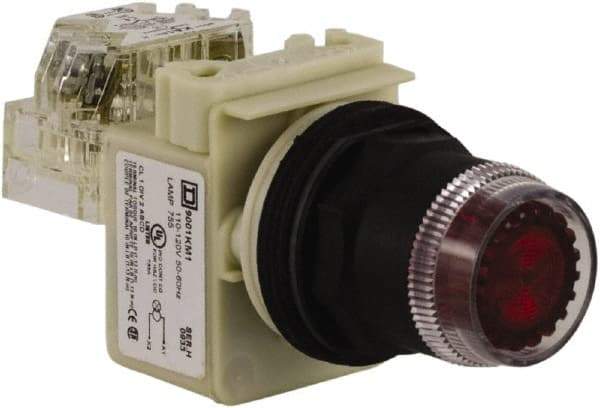 Schneider Electric - 30mm Mount Hole, Extended Straight, Pushbutton Switch with Contact Block - Red Pushbutton, Momentary (MO) - Apex Tool & Supply