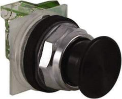 Schneider Electric - 30mm Mount Hole, Extended Straight, Pushbutton Switch with Contact Block - Black Pushbutton, Momentary (MO) - Apex Tool & Supply