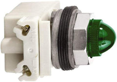 Schneider Electric - 120 V Green Lens Incandescent Pilot Light - Round Lens, Screw Clamp Connector - Apex Tool & Supply