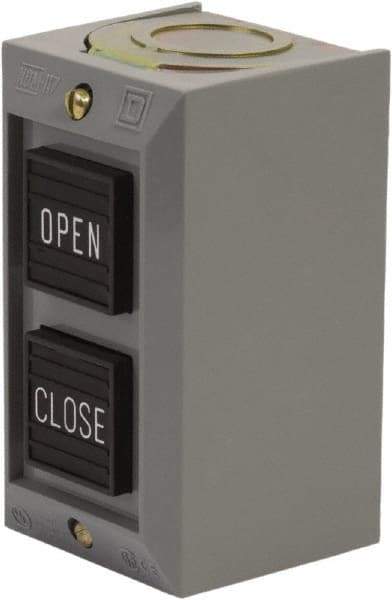Schneider Electric - 2 Operator, Projecting Pushbutton Control Station - Close, Open (Legend), Momentary Switch, 2NO Contact, NEMA 1 - Apex Tool & Supply